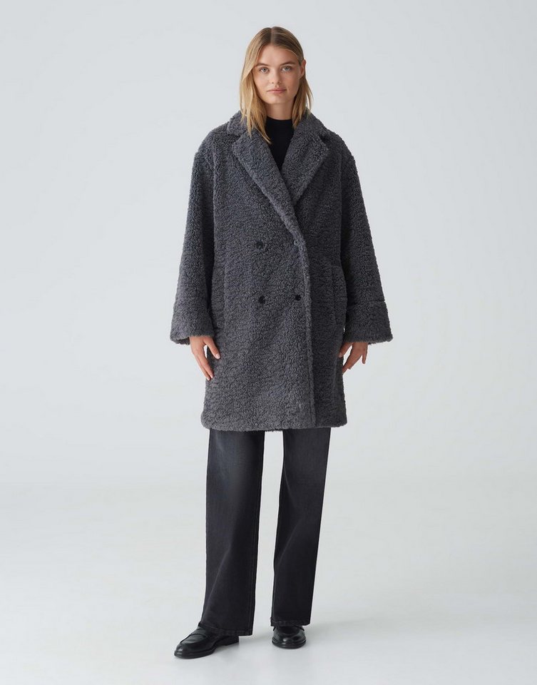 OPUS Langmantel Teddymantel HONISE Loose im Oversize Look von OPUS
