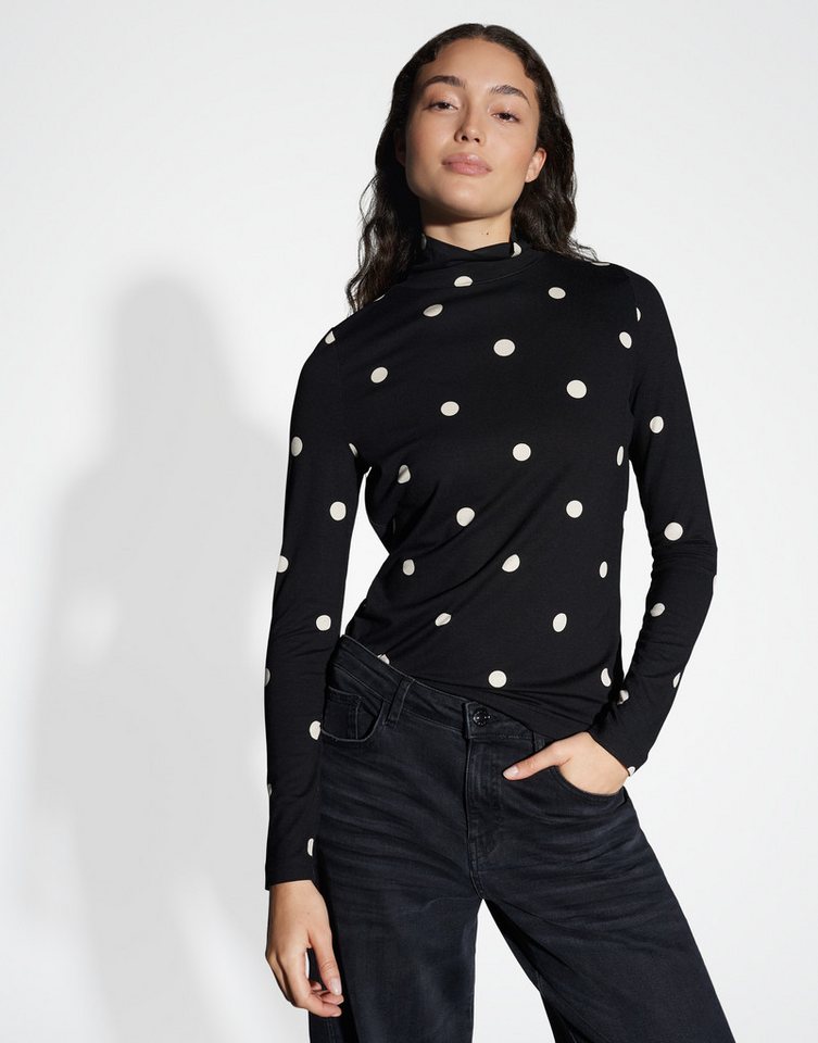 OPUS Longsleeve SIPUNKTO Slim aus beprinteten Jersey von OPUS