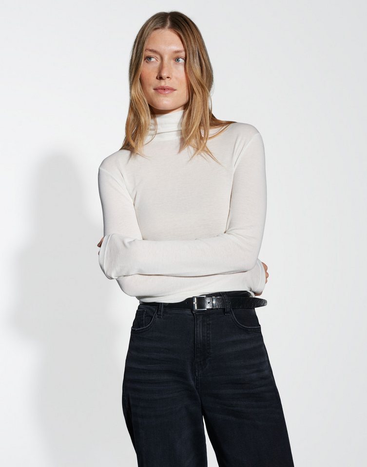 OPUS Longsleeve SOMY Slim aus Tencel Wolle Mix von OPUS