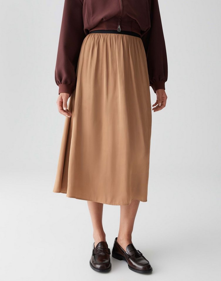 OPUS Midirock RINKELLE ICONIC mit Komfortbund Midi-Länge, dezente Struktur, Rockschlitz hinten von OPUS