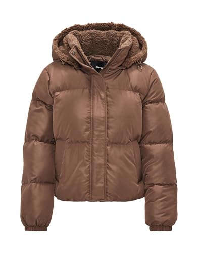 OPUS Damen Jacke | Pufferjacke HAIDE Loose mit recycelter AKE-Daunen-Füllung Cocoa, 42 von OPUS