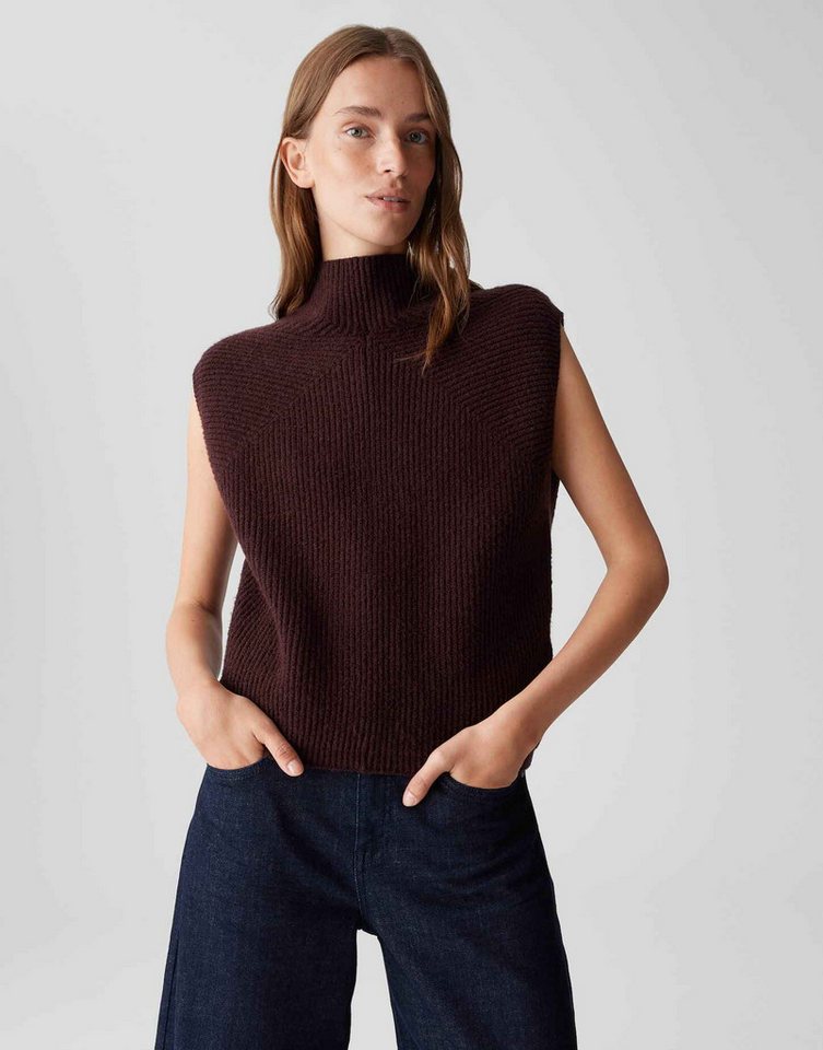 OPUS Pullunder PASILLA aus BCI Cotton Mix Funnel Neck, Rippstruktur, ärmellos von OPUS