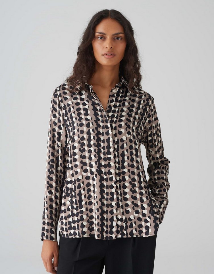 OPUS Satinbluse Hemdbluse FOSMO Regular aus Satin von OPUS