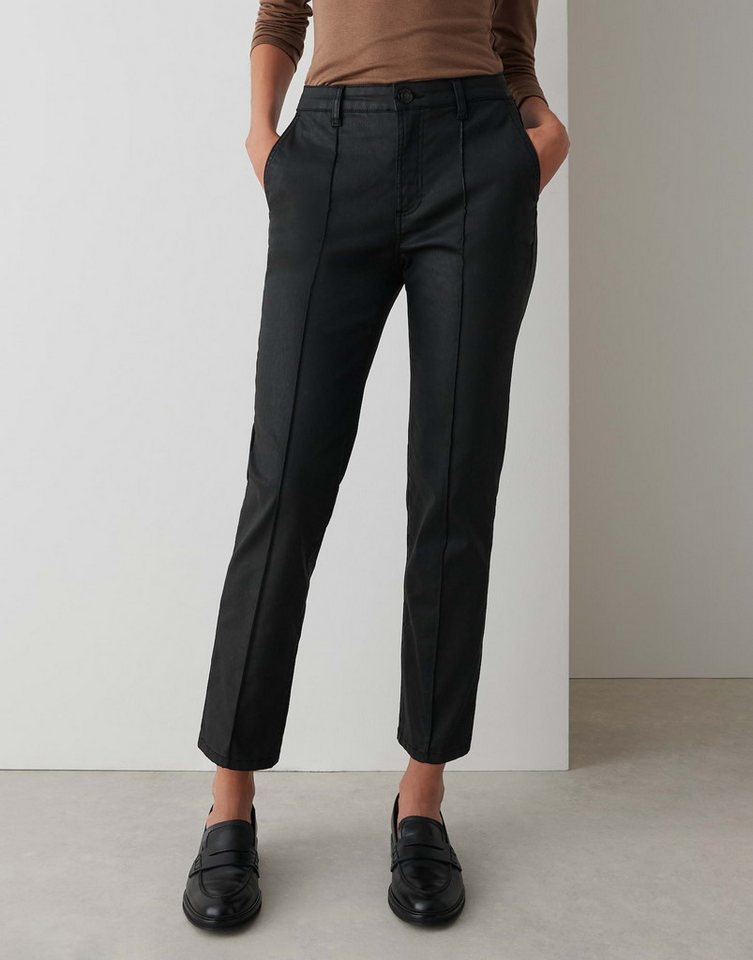 OPUS Schlagjeans EBBI mit Coating Mid Rise Kick Flared, Ankle, französische Eingrifftaschen von OPUS