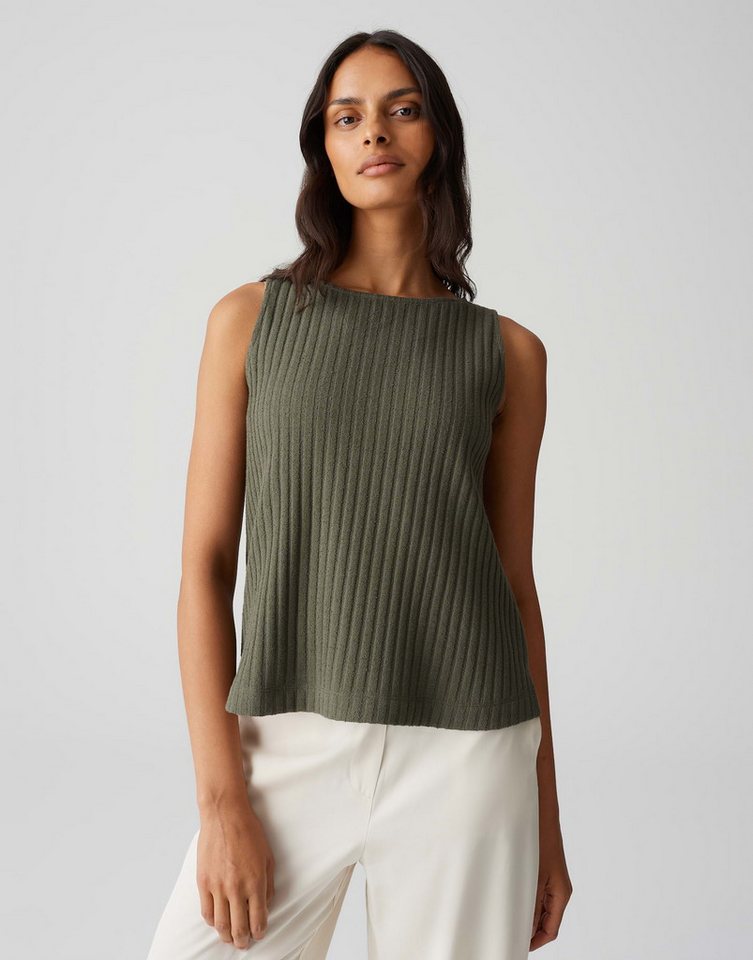 OPUS Shirttop IPOMA SLIT Regular in Rippstruktur von OPUS