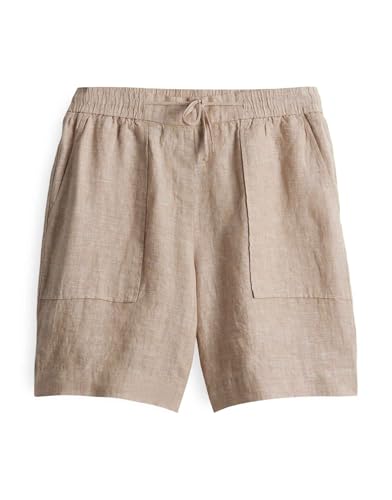 OPUS Damen Shorts | Leinenshorts MELANE Linen in zweifarbiger Struktur Natural Glaze, 40 von OPUS