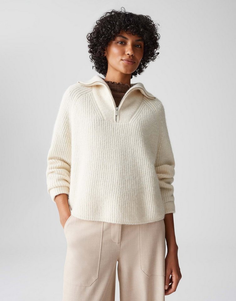 OPUS Strickpullover POY Loose Rippstrick POY Loose Rippstrick Troyer weite Passform, weicher Griff, wärmend OPUS Strickpullover POY Loose Rippstrick POY Loose Rippstrick Troyer weite Passform, weicher Griff, wärmend von OPUS
