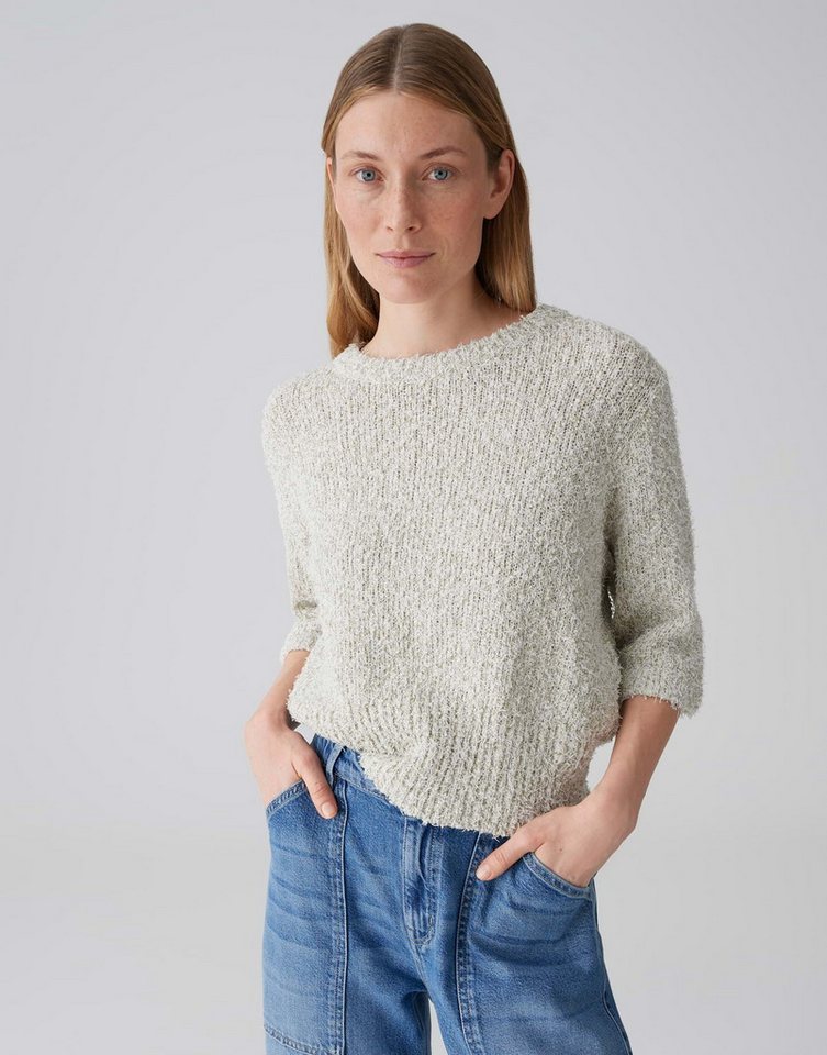 OPUS Strickpullover Pamos Halbarm mit Rundhalsausschnitt von OPUS