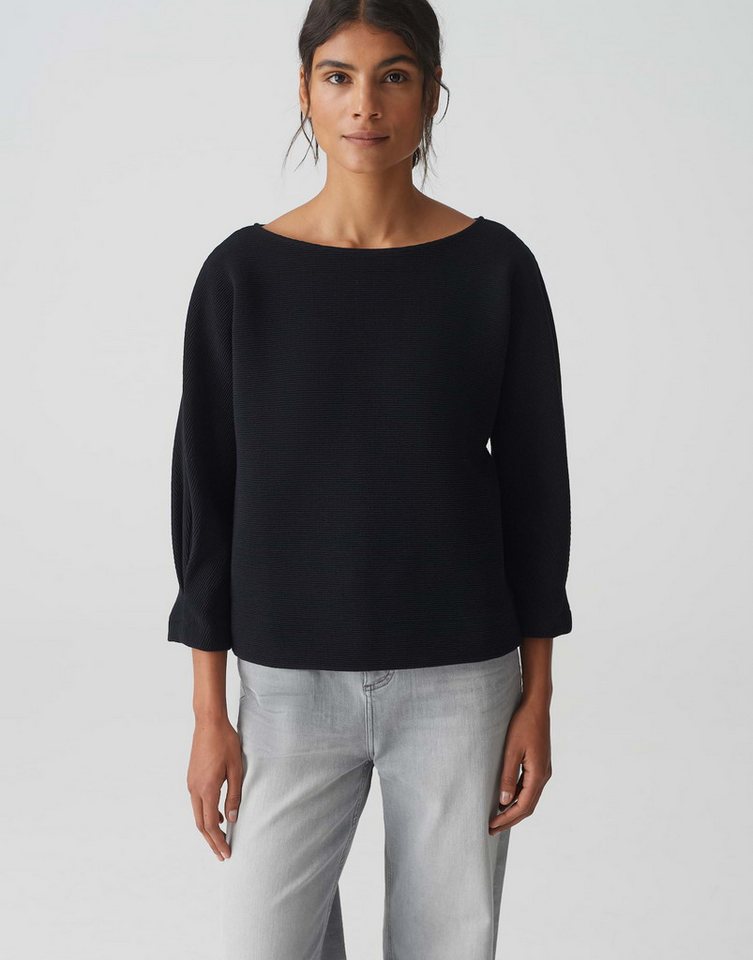 OPUS Sweater Sweater GENZI Batwing Fit mit Struktur von OPUS