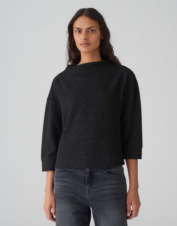 OPUS Sweater Sweater GESCHE Boxy Fit mit Glitzer Details von OPUS