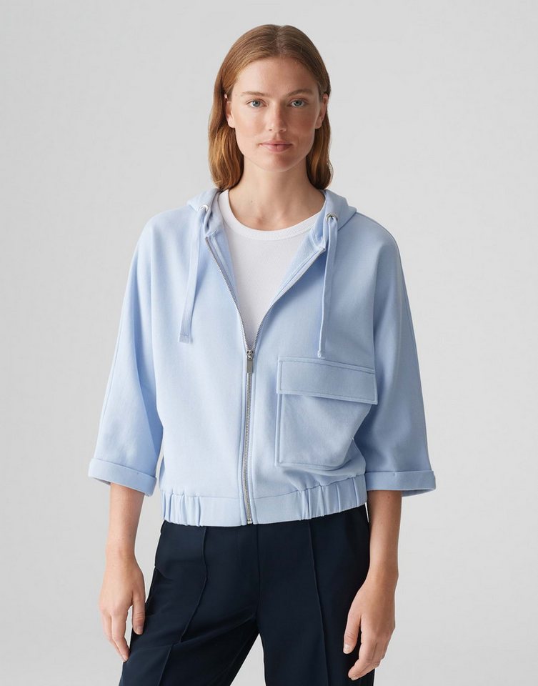 OPUS Sweatjacke GUSA Batwing Fit aus softer Baumwolle Sweatware von OPUS