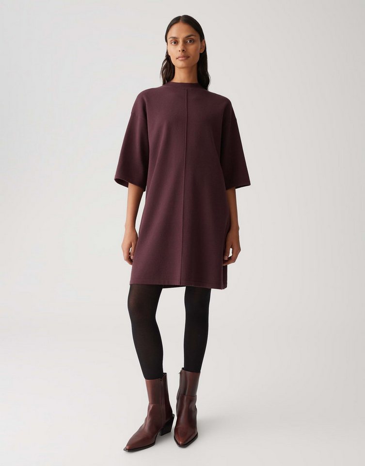 OPUS Sweatkleid WANALO aus weichem Milano Strick Mini-Länge, überschnittene Schulter mit 3/4 Arm von OPUS