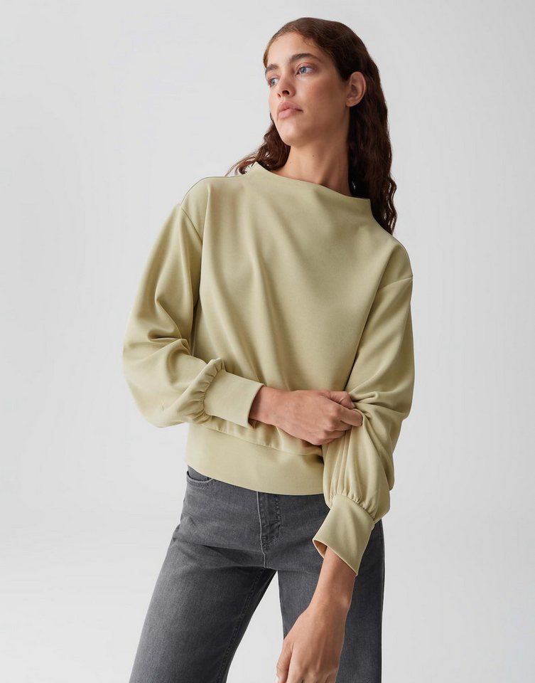 OPUS Sweatshirt GABLINA aus Modal Mix überschnittene Schulter mit Langarm, extrem weicher Griff von OPUS