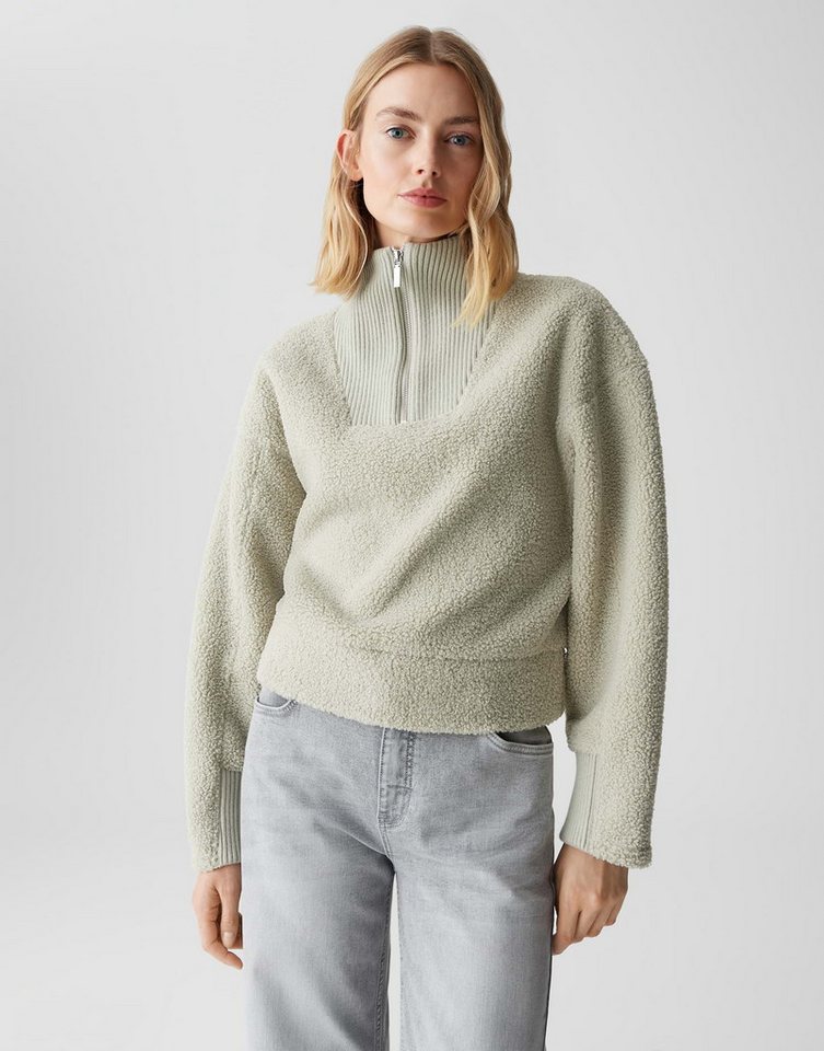 OPUS Sweatshirt GICK Regular Fit aus Teddyfell lockere Passform, flauschiger Griff, wärmend von OPUS