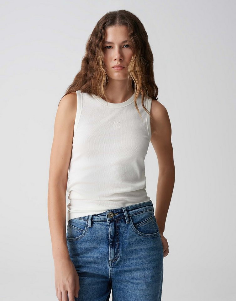 OPUS Tanktop ILESSO EMBROIDERED aus Jersey von OPUS