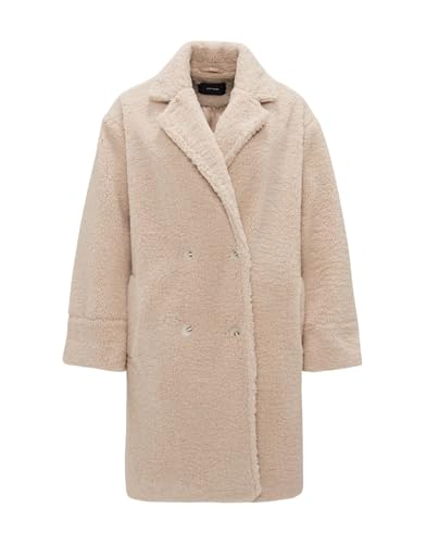 OPUS Damen Mantel | Teddymantel HONISE Loose im Oversize Look Macadamia, 40 von OPUS