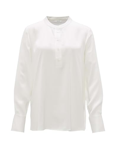 OPUS Damen Langarmbluse | Tunikabluse FANJI Regular aus Satin Milk, 40 von OPUS