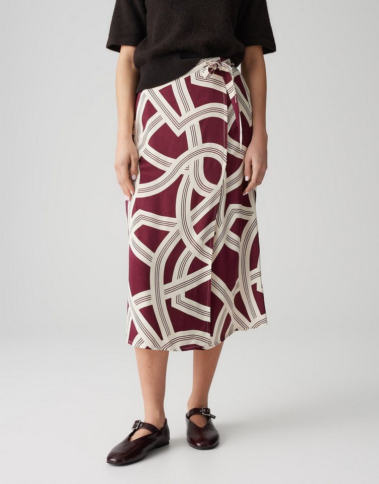 OPUS Wickelrock ROBALI LANE mit Knotendetail Midi-Länge, Eingrifftaschen in den Seiten, Ecovero Viscose von OPUS