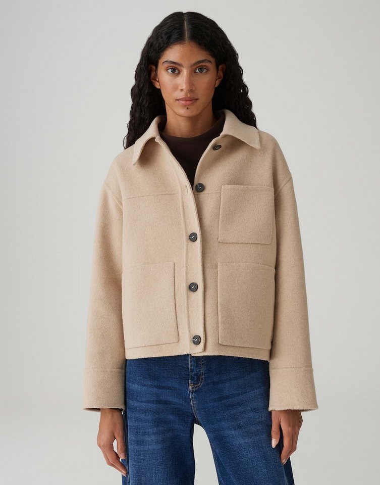 OPUS Wolljacke HELIA im hochwertigen Woll Mix Lockere Passform, gerader Schnitt, überschnittene Schulter von OPUS