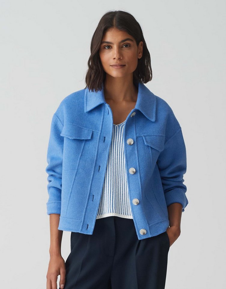 OPUS Wolljacke Kurzjacke HATILLI Boxy Fit aus weichem Woll Mix von OPUS