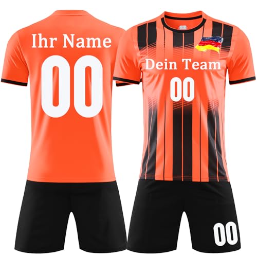 OPUTWDF Benutzerdefiniertes Trikot Kinder Herren mit Eigenem Namen Personalisiert Fussball Trikot Kinder Set und Number von OPUTWDF