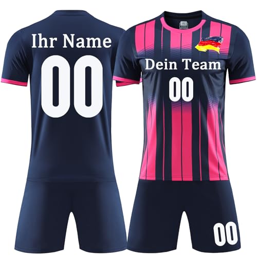 OPUTWDF Benutzerdefiniertes Trikot Kinder Herren mit Eigenem Namen Personalisiert Fussball Trikot Kinder Set und Number von OPUTWDF