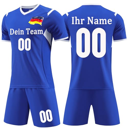 OPUTWDF Fußball Trikot mit Namen Personalisiert Kinder Jungen mit Nummer Team Logo Benutzerdefiniert Trikot von OPUTWDF