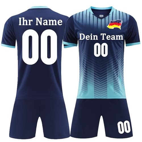 OPUTWDF Handball Trikot Kinder Jungs mit Namen Nummer Team Logo Benutzerdefiniert Trikot T-Shirt Shorts 2 Teiliges Set von OPUTWDF