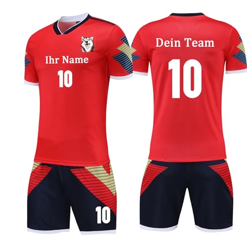 OPUTWDF Personifizieren Fußball Trikot Kinder Mädchen Herren Fussball Trikot Set Benutzerdefiniert Trikot Jeder Name Nummer Team Logo von OPUTWDF