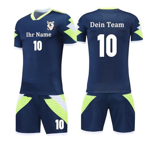 OPUTWDF Personifizieren Fußball Trikot Kinder Mädchen Herren Fussball Trikot Set Benutzerdefiniert Trikot Jeder Name Nummer Team Logo von OPUTWDF