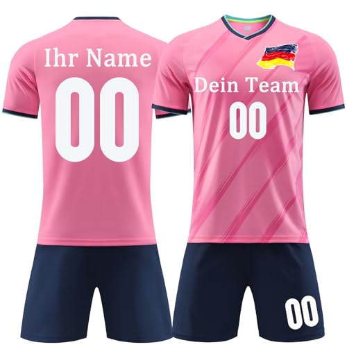 Trikot Kinder Personalisiert 2 Teiliges Set mit Namen Name Nummer Team Logo Fußball Trikots & Shirts Trikot Fussball Jungen Herren Trikots Fußball Anzug von OPUTWDF