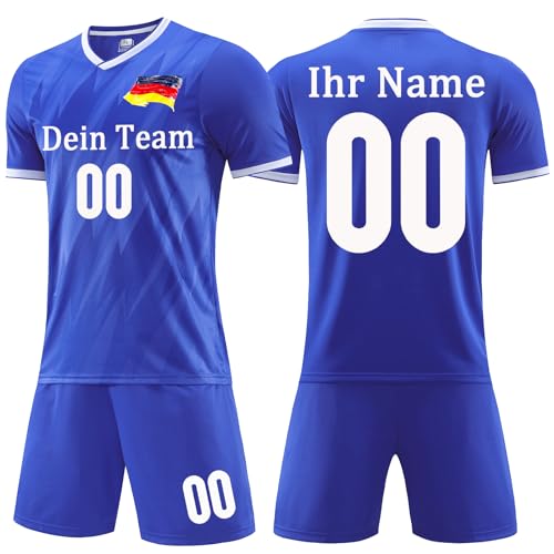 OPUTWDF Trikot Mit Eigenem Namen Kinder Personalisiert Trikot Fussball Jungen Benutzerdefiniert Trikot Selber Gestalten von OPUTWDF