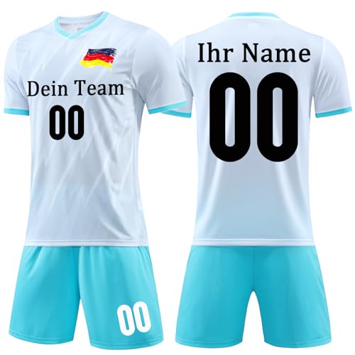 OPUTWDF Trikot Mit Eigenem Namen Kinder Personalisiert Trikot Fussball Jungen Benutzerdefiniert Trikot Selber Gestalten von OPUTWDF