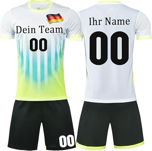 Trikot Personalisiert Fussball Trikot Selbst Gestalten Kinder Jungen Fussball Outfit mit Namen Nummer Team Logo von OPUTWDF