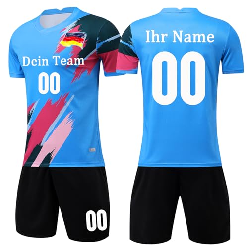 OPUTWDF Trikot Personalisiert Handball Trikot für Kinder Jungen Herren Mädchen - Handball Trikot &Shorts Set mit Namen Nummer Team Logo von OPUTWDF
