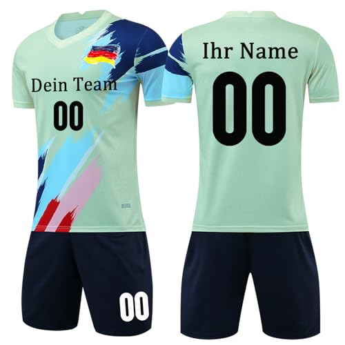 OPUTWDF Trikot Personalisiert Handball Trikot für Kinder Jungen Herren Mädchen - Handball Trikot &Shorts Set mit Namen Nummer Team Logo von OPUTWDF