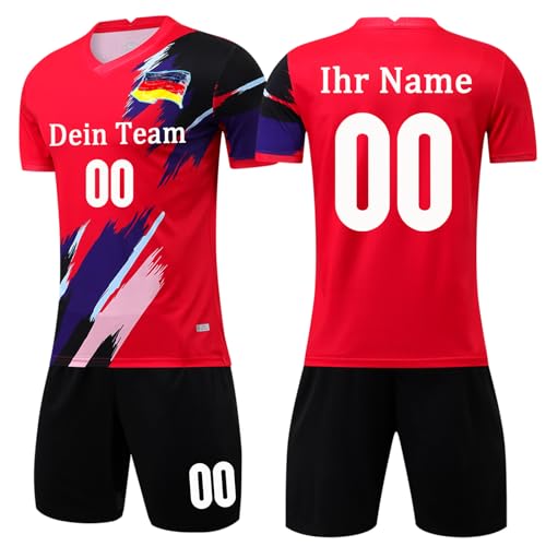 OPUTWDF Trikot Personalisiert Handball Trikot für Kinder Jungen Herren Mädchen - Handball Trikot &Shorts Set mit Namen Nummer Team Logo von OPUTWDF