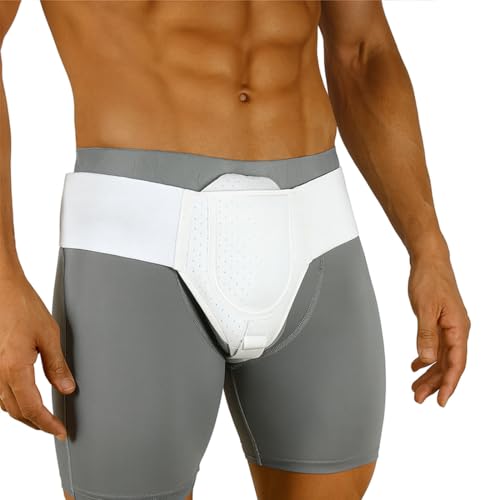 OPVYAEU Leistenbruchgürtel Für Männer Und Frauen – Bruchband Leistenbruch Bandage Links Und Rechts Tragbar – Flexibel Einstellbarer Leistenbruch Gürtel – M (86-112 cm Hüftumfang) von OPVYAEU