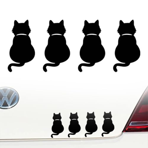 OQKAHIV 1 Bogen mit Katzenaufklebern, Autoaufkleber Katze, Cartoon Katze Auto Aufkleber, Lustige Auto Aufkleber Autoaufkleber Katzen Kratzabdeckung Selbstklebende Auto Dekoration Aufkleber Dekor von OQKAHIV