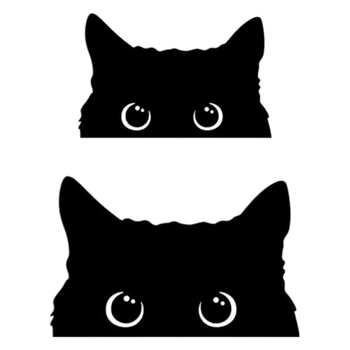 OQKAHIV Katzen-Autoaufklebern, 2er Set süße Katzen Kratzer: Auto- und Wandsticker - Niedliche Deko für die Autofenster-Tür und Co, lustigen und niedlichen Mustern, für den Außenbereich von OQKAHIV
