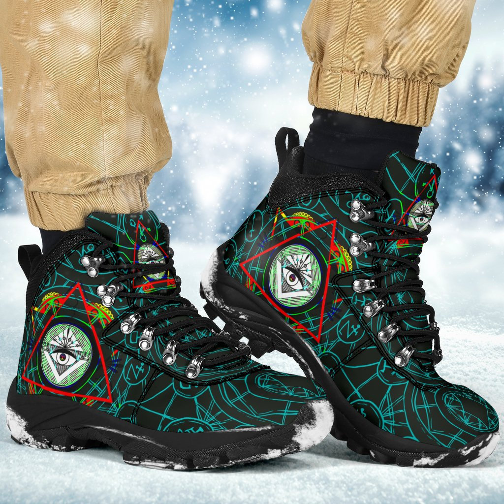 Heilige Geometrie Alpine Stiefel Für Frauen Vegan Männer, Benutzerdefinierte Geschenk Männer Weihnachtsgeschenk Einzigartiges Design von OQStore