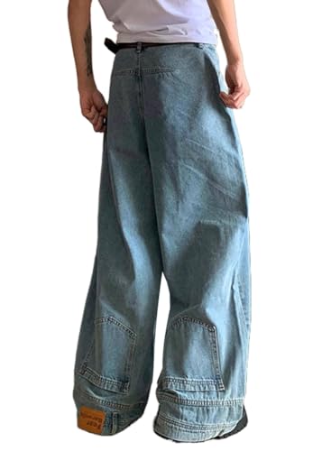 ORANDESIGNE Baggy Jeans Herren Baggy Hose Y2K Jeans Streetwear Herrenjeans Mit Stickerei Hip Hop Hose mit Knopfleiste Jeanshose Loose Denim Pants mit Weitem Bein Männer M Blau 3XL ORANDESIGNE Baggy Jeans Herren Baggy Hose Y2K Jeans Streetwear Herrenjeans Mit Stickerei Hip Hop Hose mit Knopfleiste Jeanshose Loose Denim Pants mit Weitem Bein Männer M Blau 3XL von ORANDESIGNE