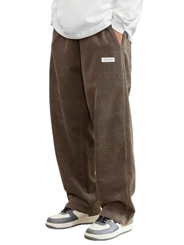 ORANDESIGNE Cordhose Herren Baggy Japanische Hose Herbst Winter Haremshose Casual Lockere Männer Cord Hose mit Kordelzug Elastischer Taille Geradem Bein A Braun L ORANDESIGNE Cordhose Herren Baggy Japanische Hose Herbst Winter Haremshose Casual Lockere Männer Cord Hose mit Kordelzug Elastischer Taille Geradem Bein A Braun L von ORANDESIGNE