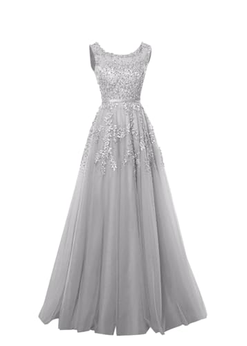 ORANDESIGNE Damen Abendkleider Elegant für Hochzeit Tüll Ballkleider Lang Brautjungfernkleider Cocktailkleid Festliche Kleider Hochzeitsgäste C Grau XL ORANDESIGNE Damen Abendkleider Elegant für Hochzeit Tüll Ballkleider Lang Brautjungfernkleider Cocktailkleid Festliche Kleider Hochzeitsgäste C Grau XL von ORANDESIGNE