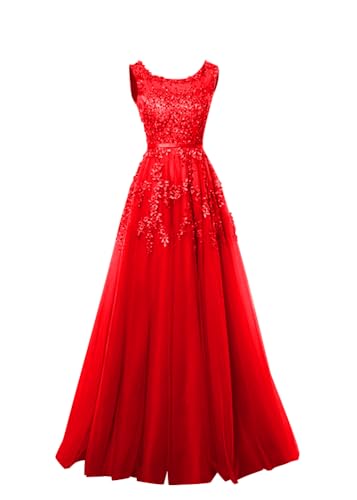 ORANDESIGNE Damen Abendkleider Elegant für Hochzeit Tüll Ballkleider Lang Brautjungfernkleider Cocktailkleid Festliche Kleider Hochzeitsgäste C Rot XL ORANDESIGNE Damen Abendkleider Elegant für Hochzeit Tüll Ballkleider Lang Brautjungfernkleider Cocktailkleid Festliche Kleider Hochzeitsgäste C Rot XL von ORANDESIGNE