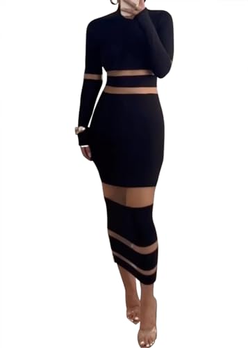 ORANDESIGNE Damen Abendkleider Patchwork Trägerloses Durchsichtig Langarm Hohe Taille Elegante Schwarz Bodycon Midikleider Partykleid Cocktailkleid Festliche Bleistift Kleider C Schwarz M ORANDESIGNE Damen Abendkleider Patchwork Trägerloses Durchsichtig Langarm Hohe Taille Elegante Schwarz Bodycon Midikleider Partykleid Cocktailkleid Festliche Bleistift Kleider C Schwarz M von ORANDESIGNE