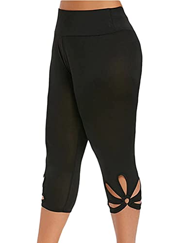 ORANDESIGNE Damen Caprihosen Sommer Skinny Spitze Stretch Hosen Hohe Taille 3/4 Länge Leggings Capri Cropped Leggings Weiche Strumpfhosen Ausgehöhlten Freizeithosen D Schwarz M ORANDESIGNE Damen Caprihosen Sommer Skinny Spitze Stretch Hosen Hohe Taille 3/4 Länge Leggings Capri Cropped Leggings Weiche Strumpfhosen Ausgehöhlten Freizeithosen D Schwarz M von ORANDESIGNE