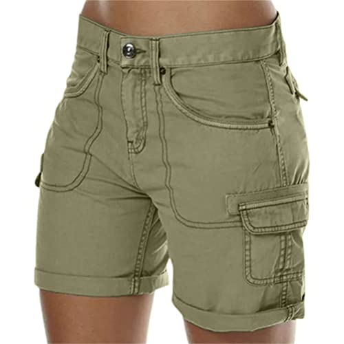 ORANDESIGNE Damen Cargo Shorts Militär Kurze Hosen Multi Taschen Hoch Tailliert Freizeithose Outdoorhose Arbeitshose Bermuda Shorts Outdoor Wandern Shorts F Armeegrün M ORANDESIGNE Damen Cargo Shorts Militär Kurze Hosen Multi Taschen Hoch Tailliert Freizeithose Outdoorhose Arbeitshose Bermuda Shorts Outdoor Wandern Shorts F Armeegrün M von ORANDESIGNE