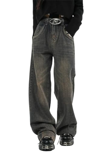 ORANDESIGNE Damen Cargohose Baggy Low Waist Cargo Jeans Gerade Breites Bein Denim Hosen Y2k Aesthetic Vintage Jeanshosen 90er Streetwear Jeanshose Straight Leg Pants Loose Fit Boyfriend Pants D Blau M ORANDESIGNE Damen Cargohose Baggy Low Waist Cargo Jeans Gerade Breites Bein Denim Hosen Y2k Aesthetic Vintage Jeanshosen 90er Streetwear Jeanshose Straight Leg Pants Loose Fit Boyfriend Pants D Blau M von ORANDESIGNE