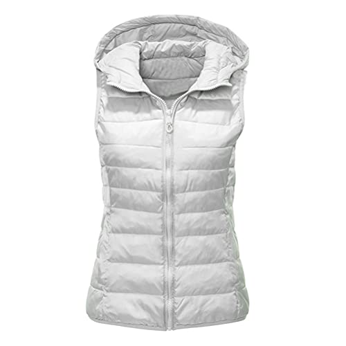 ORANDESIGNE Damen Daunenweste Steppweste mit Kapuze Taschen Weste Ärmellose Daunenjacke Winter Warm Ultraleicht Weste Übergang Parka Outdoor Weste Übergangsjacke PU Glänzende Steppweste A Weiß L ORANDESIGNE Damen Daunenweste Steppweste mit Kapuze Taschen Weste Ärmellose Daunenjacke Winter Warm Ultraleicht Weste Übergang Parka Outdoor Weste Übergangsjacke PU Glänzende Steppweste A Weiß L von ORANDESIGNE